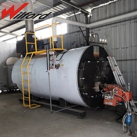 Chaudière à vapeur industrielle WILFORD à circulation naturelle horizontale, à tubes de feu, basse pression, 1 tonne, gaz/diesel, contrôlée par PLC