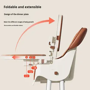 Silla de Comedor <span class=keywords><strong>para</strong></span> Bebé de Bambú, Plegable, Multifuncional, Portátil, Móvil, Almacenamiento <span class=keywords><strong>para</strong></span> el Crecimiento de los Niños, Uso Doméstico - Product Image 3