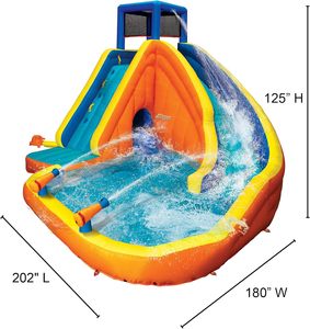 Đảng 15ft x 16ft 10in ngoài trời Inflatable <span class=keywords><strong>Sidewinder</strong></span> Blast công viên nước sân sau trượt nước giật gân thư bị trả lại leo đồ chơi đa sử dụng - Product Image 4