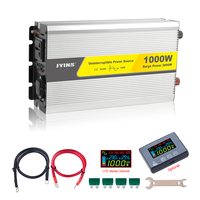 Convertisseur d'énergie DC 12V/24V 110V/230V, chargeur de batterie au lithium 1000W, onde sinusoïdale pure, monophasé, pour climatiseur domestique