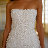Robes de mariée courtes de luxe, robe de mariée perlée sans bretelles, mini-robe à sequins et franges pour réception, robe grande taille pour la mariée