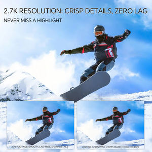 Mini-duimcamera 2.7K HD actioncamera met sterke magnetische houder, wifi, voor sport, wandelen, kamperen, zakformaat - Product Image 5