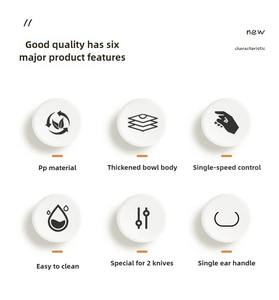 Juego de Picadora de Carne Eléctrica Inalámbrica Portátil para el Hogar, Procesador de Alimentos Multifuncional para Cocina, Picadora de Carne Pequeña para Condimentos - Product Image 5