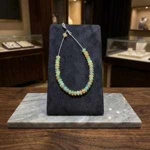 Ópalo etíope natural pulido liso en forma de rondel, cuentas sueltas de piedras preciosas multicolor, Gopika Exports para la fabricación de joyas. - Product Image 3