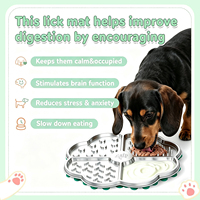 Tapis à lécher pour animaux de compagnie AFP Durable en acier inoxydable 304 avec ventouses puissantes, pour soulager l'anxiété et favoriser une alimentation lente, pour chiens et chats
