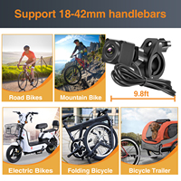 PJAUTO 4,3-Zoll-Rückfahrrad-Fahrradmonitor-Kamerasystem mit DVR-Sport kamera für die Sicherheit von Fahrrädern