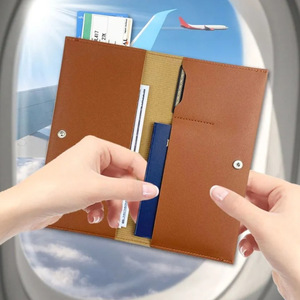 Korean style PU leather passport <b>holder</b>, long style, women's ticket <b>holder</b>, travel organizer, <b>document</b> <b>holder</b>, card <b>holder</b>, - Product Image 2