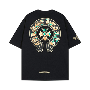 T-shirt Estiva alla Moda 100% Cotone a Maniche Corte Traspirante Vestibilità Ampia Stile High Street con Lettere Lavorate a Maglia per Uomo Donna 250gsm - Product Image 4