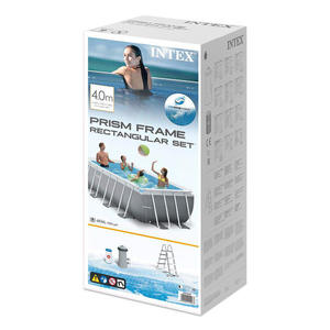 Intex 26792 Piscinas 16FT X 8FT X 42IN Juego de piscina de Marco portátil Piscina cuadrada Intex de alta calidad - Product Image 3