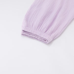 Ensemble de pyjama personnalisé en <span class=keywords><strong>double</strong></span> <span class=keywords><strong>gaze</strong></span> 100% coton, rose, violet, vêtements de nuit pour femmes - Product Image 6