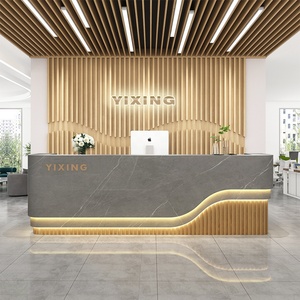 Meja Resepsionis Kantor Desain Modern QTZ30 dengan Logo Kustom, Meja Kantor Mewah, Meja Resepsionis, Meja Depan, Meja Resepsionis Salon Kecantikan - Product Image 3