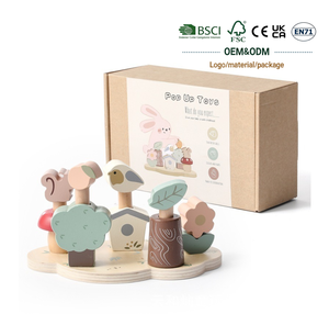 Juguetes Montessori JET NUEVOS, Juguete de Animales del Bosque de Madera, Juguete de Bloques de Madera Apilables, Juguetes Educativos - Product Image 1