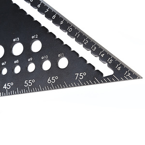 Aluminum Alloy <b>Set</b> <b>Square</b> 8.5cm Perforated Right Angle Ruler For Carpentry Measuring - Product Image 2