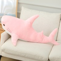 Nouvelle peluche requin rayée tendance 2025 avec rembourrage en coton PP 120 cm Broderie Cadeau populaire pour la Saint-Valentin