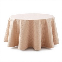 Nappe ronde matelassée en polyester épais pour mariage, banquet, fête, hôtel, usage domestique