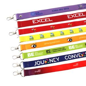 Lanière promotionnelle contemporaine personnalisée avec logo, en nylon souple et durable, imprimée en typographie, pour porte-clés et tour de cou, idéale pour les anciens étudiants - Product Image 1