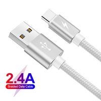 Top vente Micro Usb Charge rapide charge + prise en charge de la Transmission de données câble en Nylon type-c accessoires de téléphone portable câble de données
