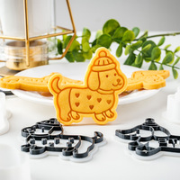 Emporte-pièce 3D Animaux Chien Moule à biscuit personnalisé Fondant Cookie Embosser Tampon pour gâteau pâtisserie