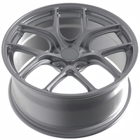 Ruedas Forjadas HZH 6061-T6 Personalizadas 5x112 5X120 5X130, Color Negro Pulido, 18 19 20 21 22 Pulgadas, Cóncavas, para Autos de Pasajeros