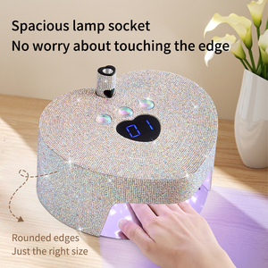 Lampe à <span class=keywords><strong>ongles</strong></span> LED UV sans fil en forme de coeur avec strass 9600mAh - Product Image 5