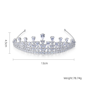 Nouvelle Bague De Bijoux De Luxe De Haute Qualité De Mode Mariée <span class=keywords><strong>Demoiselle</strong></span> <span class=keywords><strong>D</strong></span>'<span class=keywords><strong>honneur</strong></span> fille Strass Zircon Cubique <span class=keywords><strong>D</strong></span>écoré Mariage Bandeau Diadème - Product Image 2