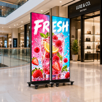 Écran d'affichage LED portable, affichage publicitaire numérique pliable pour la vente au détail, les salons professionnels, les événements et la signalétique commerciale