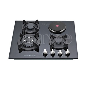Estufa eléctrica y de gas GLP incorporada para el hogar con estufa de butano, placas de cerámica esmaltadas, 4 <span class=keywords><strong>bunners</strong></span> para cocinar - Product Image 2