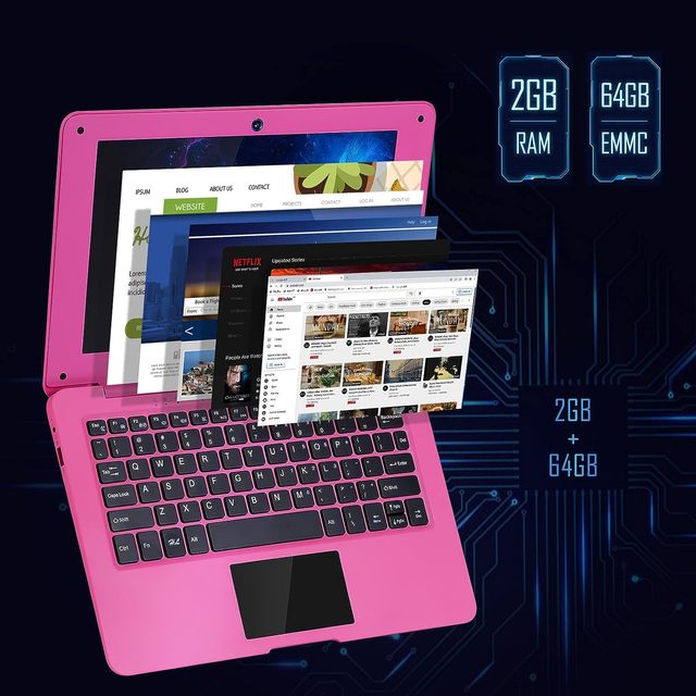 NBD Quad Core Powered 10.1 Inch Computer Kids Adults Netbook Computer Laptop with WiFi
