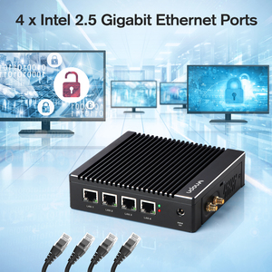 Pfsense Firewall Mini PC พร้อม N3700 <span class=keywords><strong>Pentium</strong></span>/3710 J3710 quad-core 8 + 128/256/512GB SSD <span class=keywords><strong>4</strong></span> * RJ45 I226V <span class=keywords><strong>Windows</strong></span> Ubuntu opnsense - Product Image 5