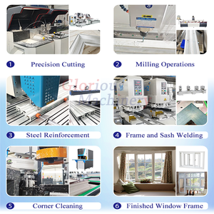 เครื่องทำความสะอาดรอยเชื่อมสำหรับประตูหน้าต่าง UPVC สายการผลิตเครื่องจักรทำหน้าต่างและเครื่องมือทำมือแบบสองหัว - Product Image 5
