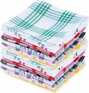 Serviettes de cuisine en tissu éponge gaufré en coton, 38*64 cm, 55 grammes/pièce, en stock, prêtes à l'emploi - Product Image 1