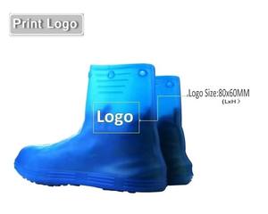 Surchaussures montantes en silicone réutilisables, protection imperméable antidérapante pour activités de plein air - Product Image 6