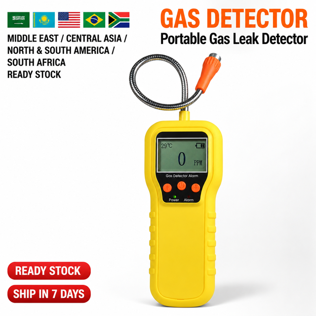 Combustible Gas Detector for Detecting Fuel and Natural Gas Leaks with Sound+Light Alarm and Standard Accuracy