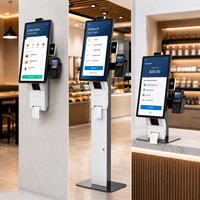 Kiosco de Pago de Autoservicio con Pantalla Táctil de 21.5 Pulgadas, Lector de Códigos QR e Impresora para Pagos y Pedidos en Centros Comerciales