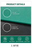 Tapis de table et de sol en caoutchouc vert antistatique ESD pour atelier électronique et salle blanche