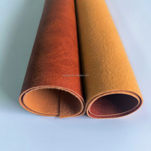 Cuir synthétique PU artificiel à motif Crazy Horse lisse personnalisé pour matériaux de chaussures - Product Image 3