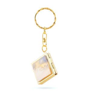 Square <b>Acrylic</b> Compact <b>Mirror</b> Keychain Double Sided Folding Makeup <b>Mirror</b> High Reflectivity Blue - Product Image 4