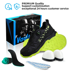 वोलटेक्स टू-टोन रबर आउटएकमात्र काम जूते स्मैश प्रतिरोधी प्लास्टिक सिर सुरक्षा जूते औद्योगिक के लिए ऊपरी घूर्णन बटन के साथ - Product Image 3