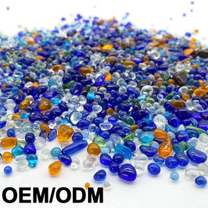 Perles de verre irrégulières colorées pour aquarium, gravier décoratif pour vases, décorations pour aquariums de poissons et tortues - Product Image 1