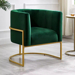 <span class=keywords><strong>Fauteuil</strong></span> rond moderne avec revêtement en <span class=keywords><strong>velours</strong></span> et structure en métal, <span class=keywords><strong>fauteuil</strong></span> <span class=keywords><strong>d</strong></span>'appoint confortable et luxueux <span class=keywords><strong>pour</strong></span> salon, chambre à coucher - Product Image 2