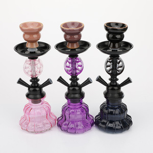 Mini Chicha Arabe Double Tuyau en Verre Acrylique – Kit <span class=keywords><strong>de</strong></span> Fumée Portable pour Bar et Fêtes - Product Image 2