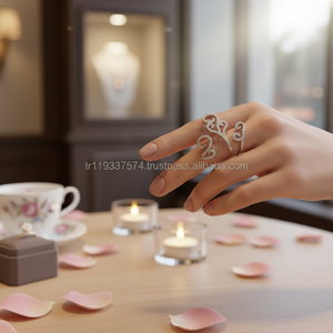 Anillo de Plata de Ley 925 de doble nudillo para mujer - Product Image 3