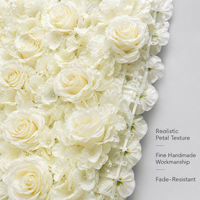 Panel de Flores Artificiales de Rosas, Peonías e Hortensias al por Mayor para Decoración de Paredes de Bodas, Fiestas, Escaparates y Fondos Florales