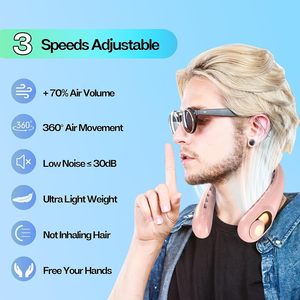 Nuevo Ventilador Portátil de Cuello USB de Alta Velocidad de 4000 mAh, Ventilador Recargable con Batería, Ventilador de Refrigeración para Viajes al Aire Libre - Product Image 2