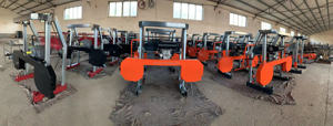 Portable Horizontal Bandsaw Mill with Mobile Wheels for <strong>Log</strong> <strong>Cutting</strong> Sawmill Wood Saw Machines - Product Image 4