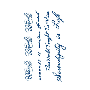 Tatuajes Temporales de Jugo de Genipa Azul BXTAT, Torre Eiffel, Serendipia, Sensación Dulce, Texto de Redención, Escudo, Ancla, GZ157, Papel - Product Image 1