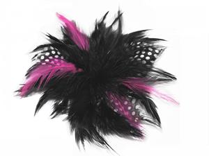 Pince à <span class=keywords><strong>cheveux</strong></span> écologique en plumes teintées avec fleur, pour femme, accessoire de tête de mariée, chapeau de costume pour mariage, cocktail, thé ou Derby - Product Image 3