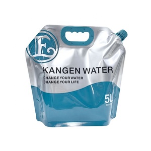 Bouteilles d'eau pliables réutilisables de 5 litres sans BPA en plastique argenté Kangen pour le camping - Product Image 2