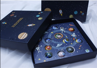 Vente en gros écologique Boîtes cadeaux d'emballage en carton d'œufs en chocolat Planète artisanale de 12 pièces pour truffes au chocolat champignons