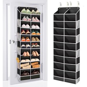 Over The Door Shoe Organizer 33x15x85cm With 24 Pockets For Closet Storage Hanging <b>Rack</b> For Shoes <b>Boots</b> - Product Image 1